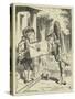 The Fish-Footman, Lewis Carroll-John Tenniel-Stretched Canvas