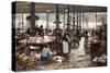 The Fish Hall at the Central Market, 1881-Victor Gilbert-Stretched Canvas
