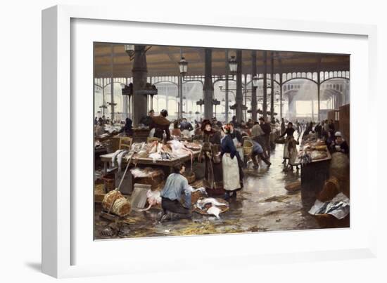 The Fish Hall at the Central Market, 1881-Victor Gilbert-Framed Giclee Print