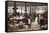 The Fish Hall at the Central Market, 1881-Victor Gilbert-Framed Stretched Canvas