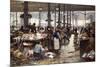 The Fish Hall at the Central Market, 1881-Victor Gilbert-Mounted Giclee Print