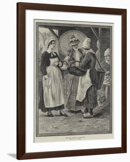 The Fish Market at Honfleur-null-Framed Giclee Print