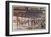 The Fish Market at Lowestoft Where Fishermen Land their Catch-null-Framed Art Print