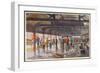 The Fish Market at Lowestoft Where Fishermen Land their Catch-null-Framed Art Print