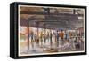 The Fish Market at Lowestoft Where Fishermen Land their Catch-null-Framed Stretched Canvas