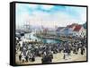 The Fish Market In Bergen, CA 1915-Fylkesarkivet i Sogn og Fjordane-Framed Stretched Canvas