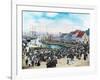 The Fish Market In Bergen, CA 1915-Fylkesarkivet i Sogn og Fjordane-Framed Art Print