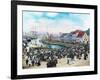 The Fish Market In Bergen, CA 1915-Fylkesarkivet i Sogn og Fjordane-Framed Art Print