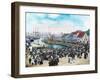 The Fish Market In Bergen, CA 1915-Fylkesarkivet i Sogn og Fjordane-Framed Art Print