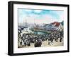 The Fish Market In Bergen, CA 1915-Fylkesarkivet i Sogn og Fjordane-Framed Art Print