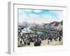 The Fish Market In Bergen, CA 1915-Fylkesarkivet i Sogn og Fjordane-Framed Art Print