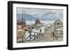 The Fish Market, Vancouver, the Mosquito Fleet-Harold Copping-Framed Giclee Print