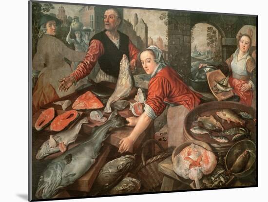 The Fish Market-Joachim Bueckelaer-Mounted Giclee Print