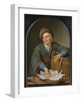 The Fish Seller (Oil on Panel)-Willem Van Mieris-Framed Giclee Print