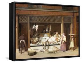 The Fish Shop-Jacques-Laurent Agasse-Framed Stretched Canvas