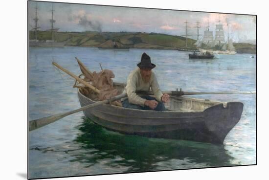 The Fisherman, 1888-89-Henry Scott Tuke-Mounted Giclee Print