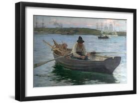 The Fisherman, 1888-89-Henry Scott Tuke-Framed Premium Giclee Print