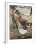 The Fisherman, 1890 (Oil on Canvas)-Frank Richards-Framed Giclee Print