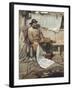 The Fisherman, 1890 (Oil on Canvas)-Frank Richards-Framed Giclee Print