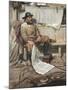 The Fisherman, 1890 (Oil on Canvas)-Frank Richards-Mounted Giclee Print