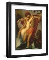 The Fisherman and the Syren: from a Ballad by Goethe, 1857-Frederick Leighton-Framed Giclee Print