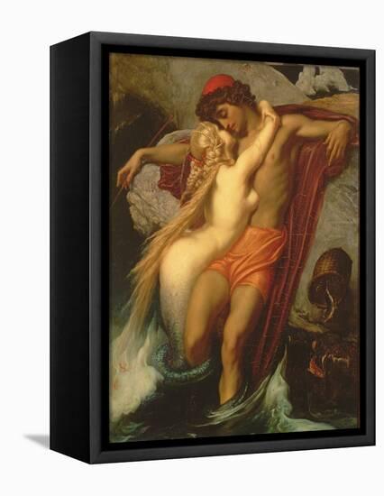 The Fisherman and the Syren: from a Ballad by Goethe, 1857-Frederick Leighton-Framed Stretched Canvas