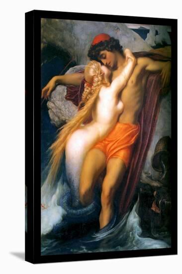 The Fisherman And The Syren-Frederic Leighton-Stretched Canvas