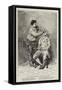 The Fisherman-Barber Shaving at Stock-Charles Green-Framed Stretched Canvas