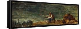 The Fisherman on the Rock; Le Pecheur Au Rocher, 1862-1864-Paul Cézanne-Framed Stretched Canvas