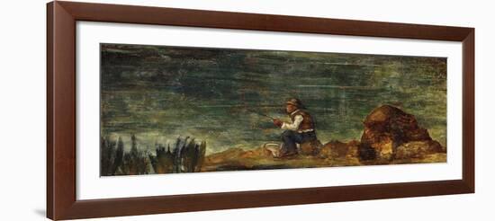 The Fisherman on the Rock; Le Pecheur Au Rocher, 1862-1864-Paul Cézanne-Framed Giclee Print