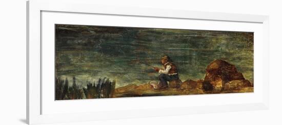 The Fisherman on the Rock; Le Pecheur Au Rocher, 1862-1864-Paul Cézanne-Framed Giclee Print