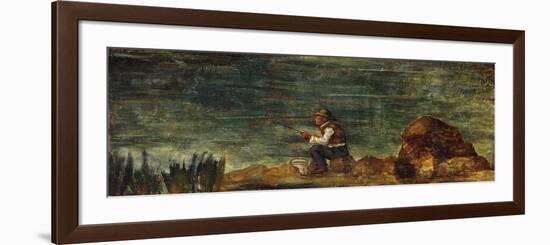 The Fisherman on the Rock; Le Pecheur Au Rocher, 1862-1864-Paul Cézanne-Framed Giclee Print