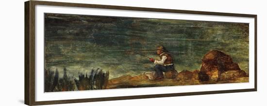 The Fisherman on the Rock; Le Pecheur Au Rocher, 1862-1864-Paul Cézanne-Framed Giclee Print