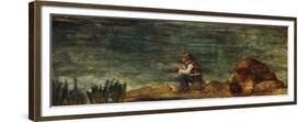 The Fisherman on the Rock; Le Pecheur Au Rocher, 1862-1864-Paul Cézanne-Framed Giclee Print