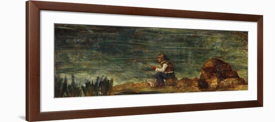 The Fisherman on the Rock; Le Pecheur Au Rocher, 1862-1864-Paul Cézanne-Framed Giclee Print