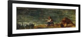 The Fisherman on the Rock; Le Pecheur Au Rocher, 1862-1864-Paul Cézanne-Framed Giclee Print