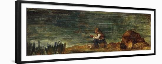 The Fisherman on the Rock; Le Pecheur Au Rocher, 1862-1864-Paul Cézanne-Framed Giclee Print