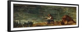 The Fisherman on the Rock; Le Pecheur Au Rocher, 1862-1864-Paul Cézanne-Framed Giclee Print