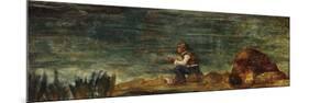 The Fisherman on the Rock; Le Pecheur Au Rocher, 1862-1864-Paul Cézanne-Mounted Giclee Print