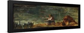 The Fisherman on the Rock-Paul Cézanne-Framed Premium Giclee Print