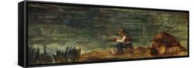 The Fisherman on the Rock-Paul Cézanne-Framed Stretched Canvas