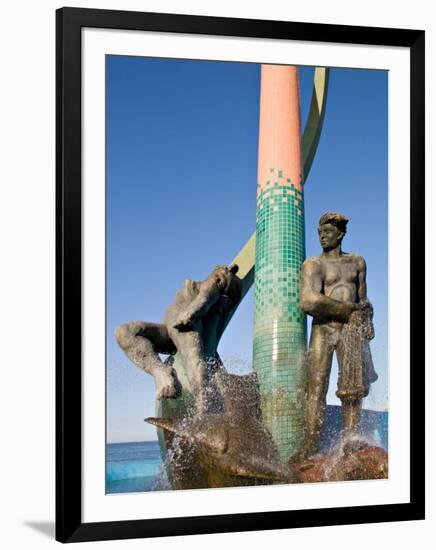 The Fisherman's Monument at the Playa Los Pinos, Mazatlan, Mexico-Charles Sleicher-Framed Photographic Print