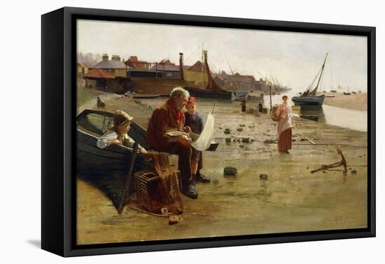 The Fisherman's Tale, 1887 (Oil on Canvas)-Carlton Alfred Smith-Framed Stretched Canvas