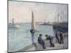 The Fishermen on the Dock, C.1920-Maximilien Luce-Mounted Giclee Print