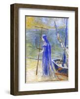 The Fisherwoman, 1900-Odilon Redon-Framed Giclee Print