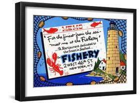 The Fishery-Curt Teich & Company-Framed Art Print