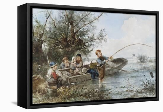 The Fishing Expedition-Johann Mari Henri Ten Kate-Framed Stretched Canvas