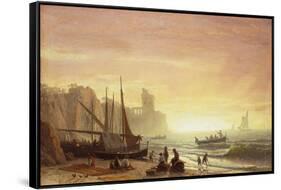 The Fishing Fleet, 1862-Albert Bierstadt-Framed Stretched Canvas