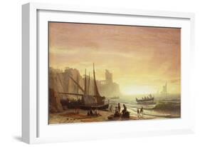 The Fishing Fleet, 1862-Albert Bierstadt-Framed Giclee Print