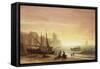 The Fishing Fleet-Albert Bierstadt-Framed Stretched Canvas